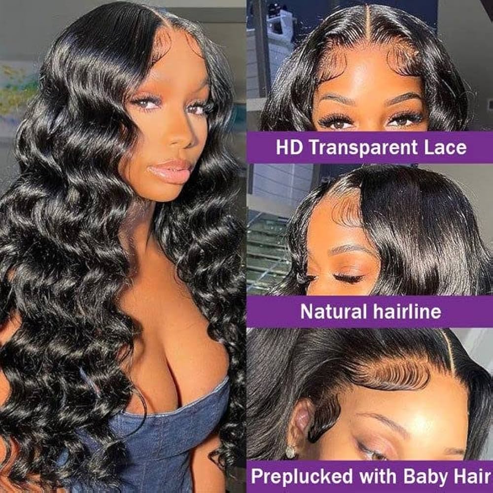 CROWNED PRINCESS COLLECTION- LooseDeep Wave Front Lace Wig (150 Density)