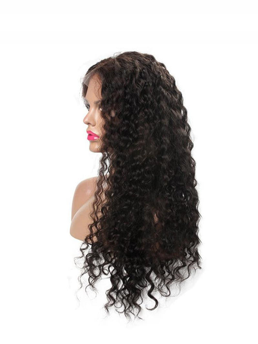 BADDIE ON A BUDGET COLLECTION- Curly Lace Front Wig (150 Density)