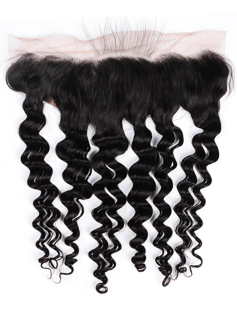 QUEEN COLLECTION- 13x4” Free-Part Frontal (Silk Lace)- LooseDeep Wave Hair