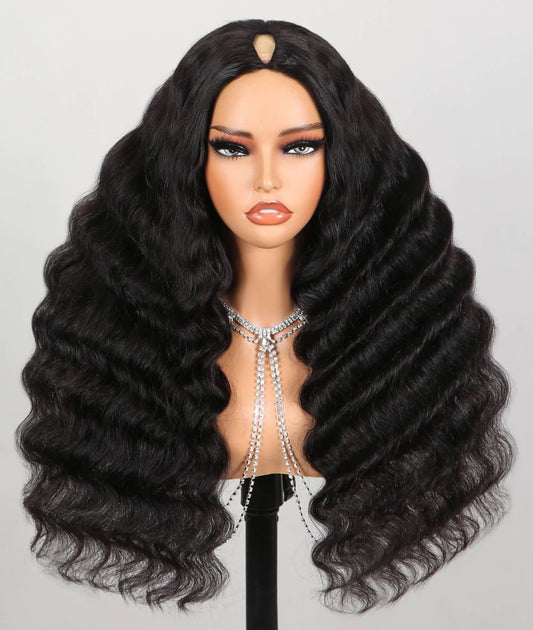 BADDIE ON A COLLECTION- V Part Wig- LooseDeep Wave