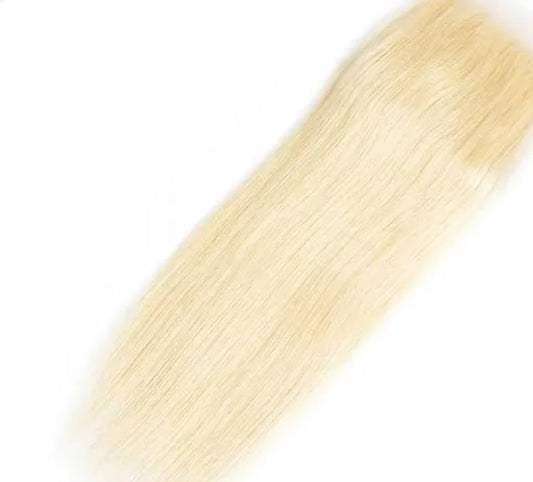 BADDIE ON A BUDGET COLLECTION- Free-Part Closure- Straight Hair *Platinum Blonde*