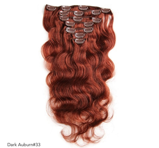 Clip Ins- Bodywave Hair (33) Dark Burn {5-7 Business Days}