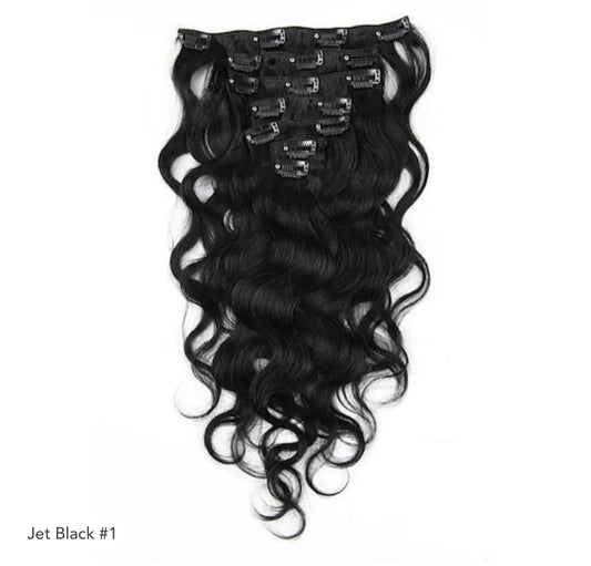 Clip Ins- Bodywave Hair (1) Jet-Black {5-7 Business Days}