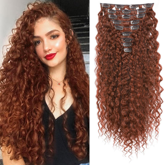 Clip Ins- Curly Hair (33) Dark Burn {5-7 Business Days}