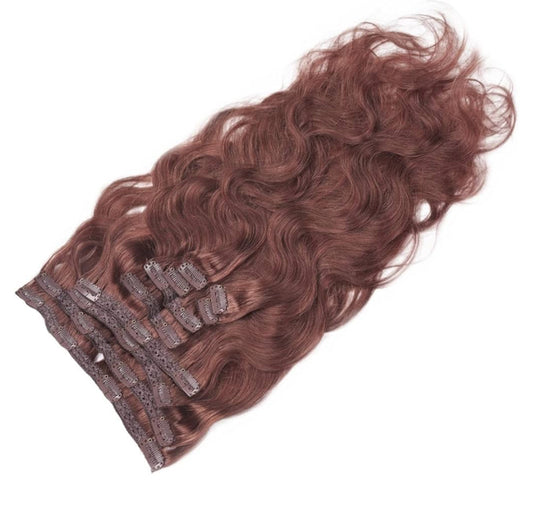 Clip Ins- Curly Hair (30) Light Auburn {5-7 Business Days}