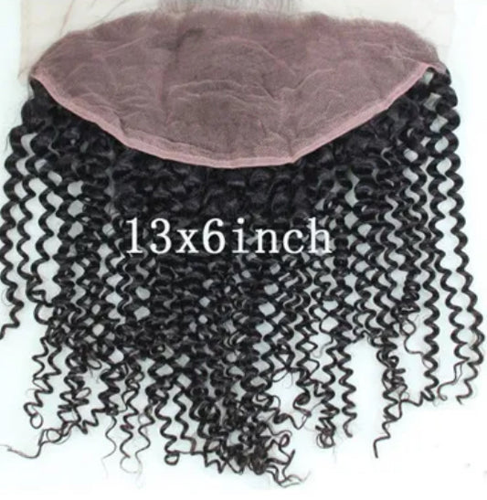 BADDIE ON A BUDGET COLLECTION- 13x6” Frontal- Kinky Curly Hair