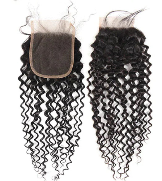 BADDIE ON A BUDGET COLLECTION- 5x5" Free-Part Closure- Kinky Curly Hair (More Hair Origin Options)