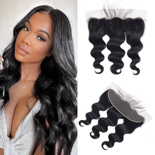 QUEEN COLLECTION- 13x4” Free-Part Frontal (Transparent Lace)- Bodywave Hair