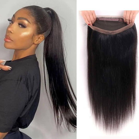 CROWNED PRINCESS COLLECTION- 360 Free-Part Frontal- Straight Hair