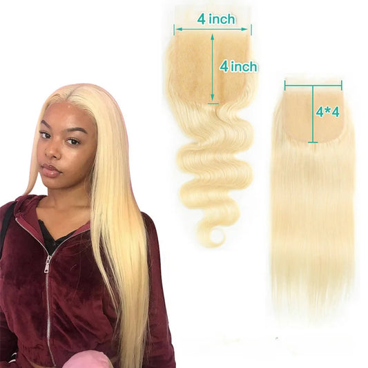 LAVISH COLLECTION- Closures (Standard Lace) -Bodywave Hair *Platinum Blonde*