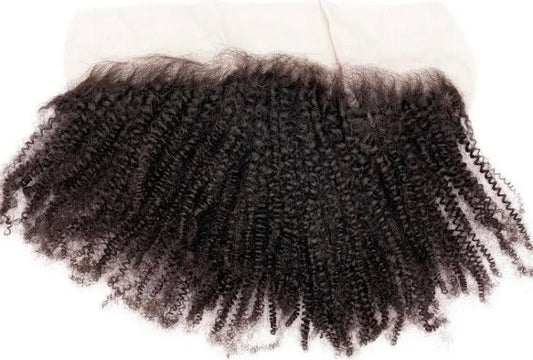 CROWNED PRINCESS COLLECTION- 13x4” Free-Part Frontal- Kinky Curly Hair