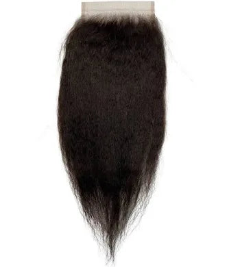 CROWNED PRINCESS COLLECTION- 4x4” Free-Part Closure- Kinky Straight Hair