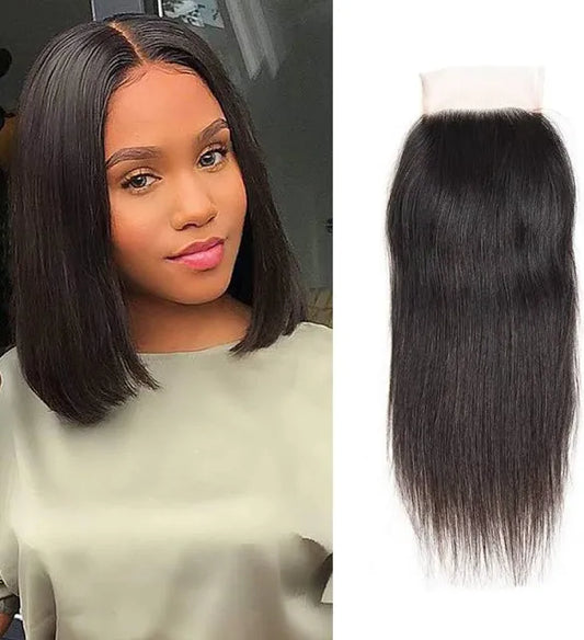 CROWNED PRINCESS COLLECTION- 4x4” Free-Part Closure- Straight Hair