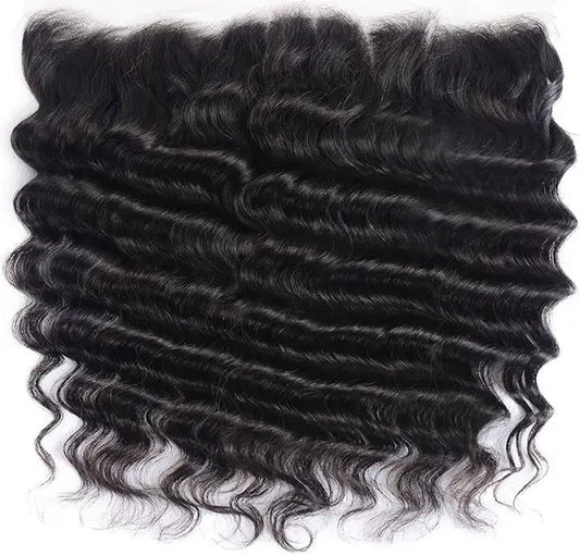 BADDIE ON A BUDGET COLLECTION- 13x4” Free-Part Frontal (Transparent Lace)- LooseDeep Wave Hair