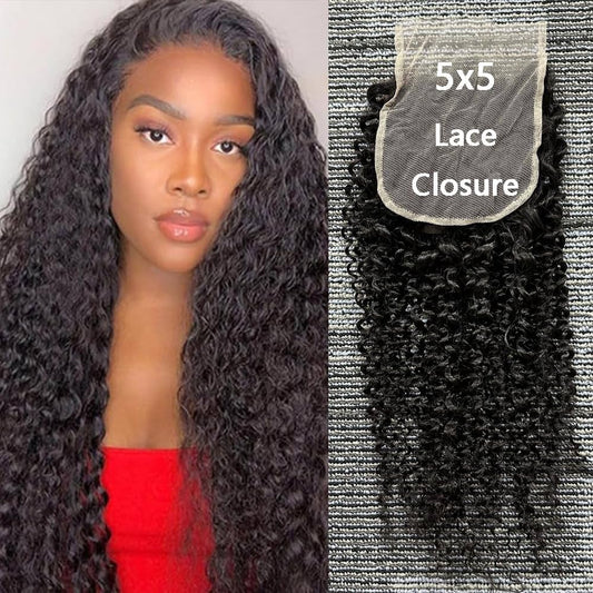 CROWNED PRINCESS COLLECTION- 5x5” Closure (HD Lace) Kinky Curly Hair {5-7 Business Days}