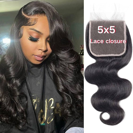LAVISH COLLECTION- 5x5” Free-Part Closure- Bodywave Hair