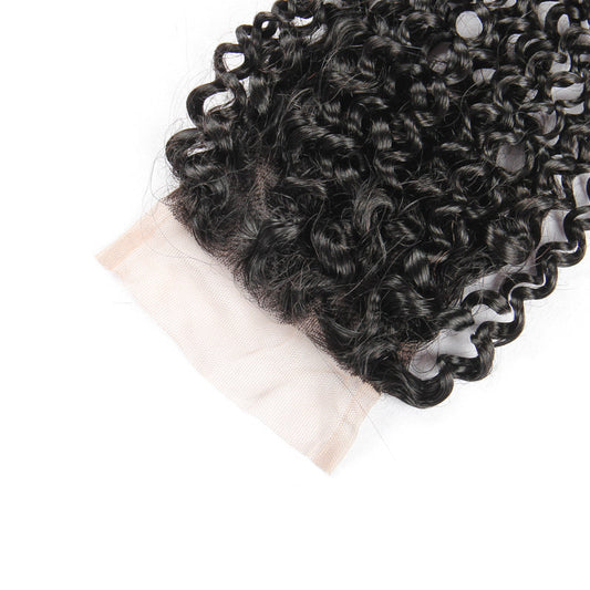 CROWNED PRINCESS COLLECTION- 4x4” Free-Part Closure- Kinky Curly