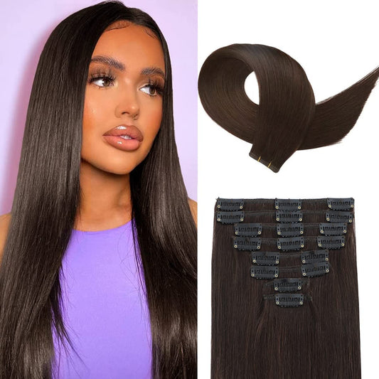 Clip Ins- Straight Hair (2) Dark Brown {5-7 Business Days}