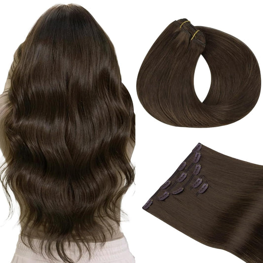 Clip Ins- Straight Hair (6) Chestnut Brown {5-7 Business Days}