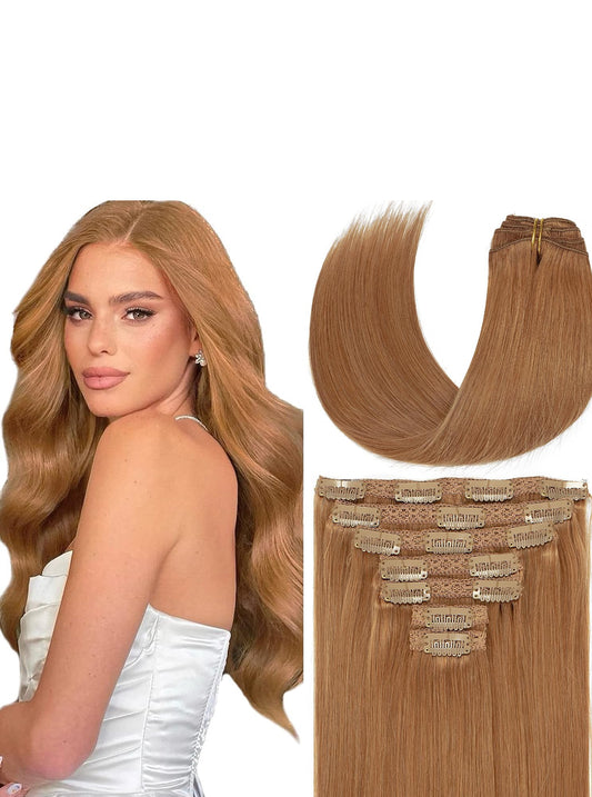 Clip Ins- Straight Hair (30) Light Auburn  {5-7 Business Days}