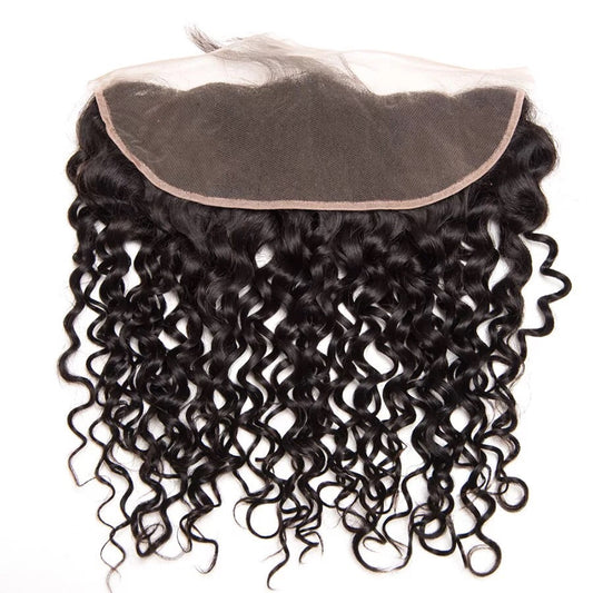 CROWNED PRINCESS COLLECTION- 13x4” Free-Part Frontal (Transparent Lace)- Curly Hair