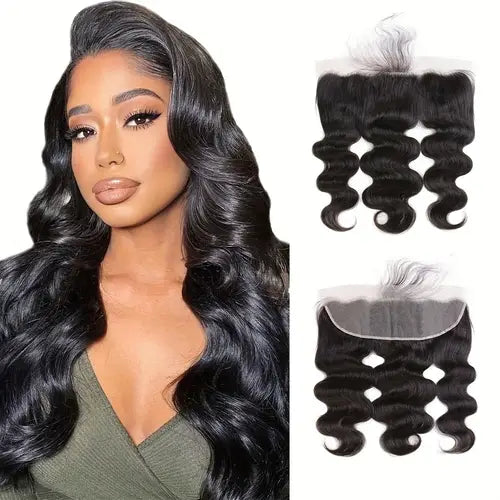 CROWNED PRINCESS COLLECTION- 13x4” Free-Part Frontal (Transparent Lace)- Bodywave Hair