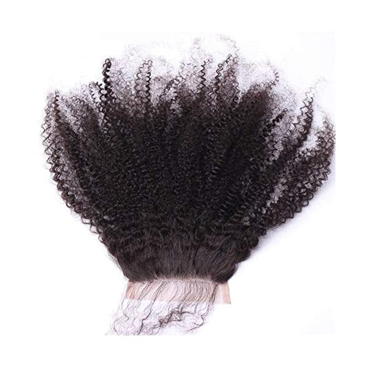 BADDIE ON A BUDGET COLLECTION- 4x4” Free-Part Closure- Kinky Curly Hair