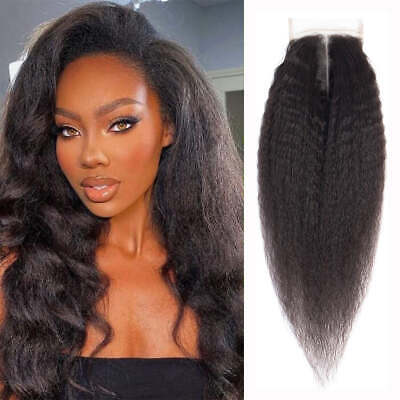 BADDIE ON A BUDGET COLLECTION- 4x4” Free-Part Closure- Kinky Straight Hair