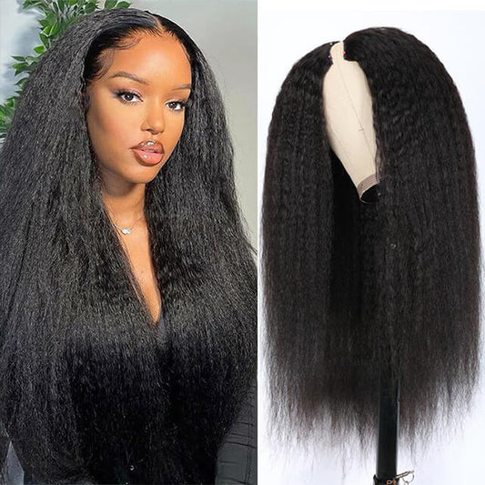 BADDIE ON A COLLECTION- V Part Wig- Kinky Straight Hair