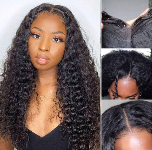 BADDIE ON A COLLECTION- V Part Wig- Curly Hair