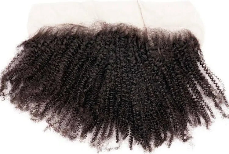 CROWNED PRINCESS COLLECTION 13x4” Free-Part Frontal (Silk Lace)- Kinky Curly
