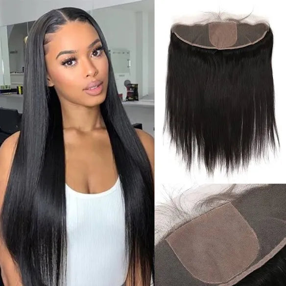 QUEEN COLLECTION 13x4” Free-Part Frontal (Silk Lace)- Kinky Curly Hair