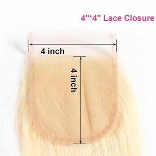QUEEN COLLECTION- Free-Part Closure (Standard Lace) *Platinum Blonde* -Curly Hair {5-7 Business Days}